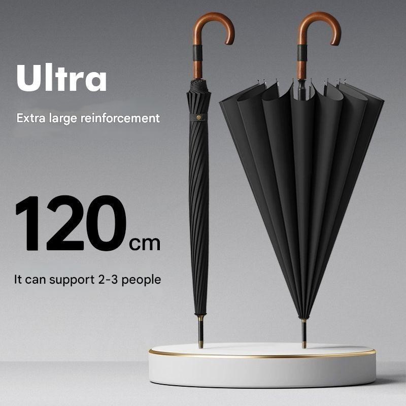 Golf Umbrella - 16-rib Extra-large Hook Handle Umbrella Enlarged