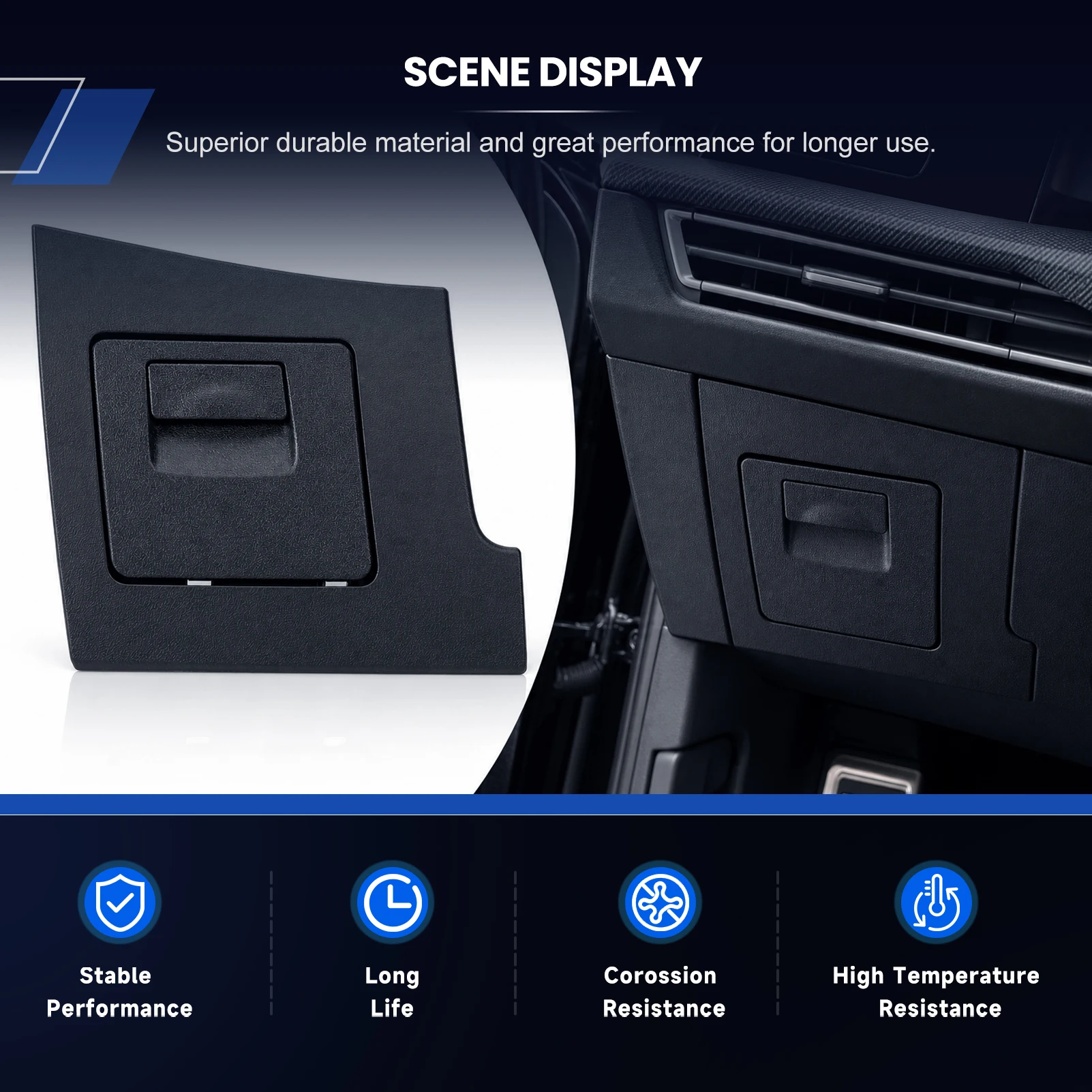 Golf Gloves - LHD Dashboard Left Black Glove Box