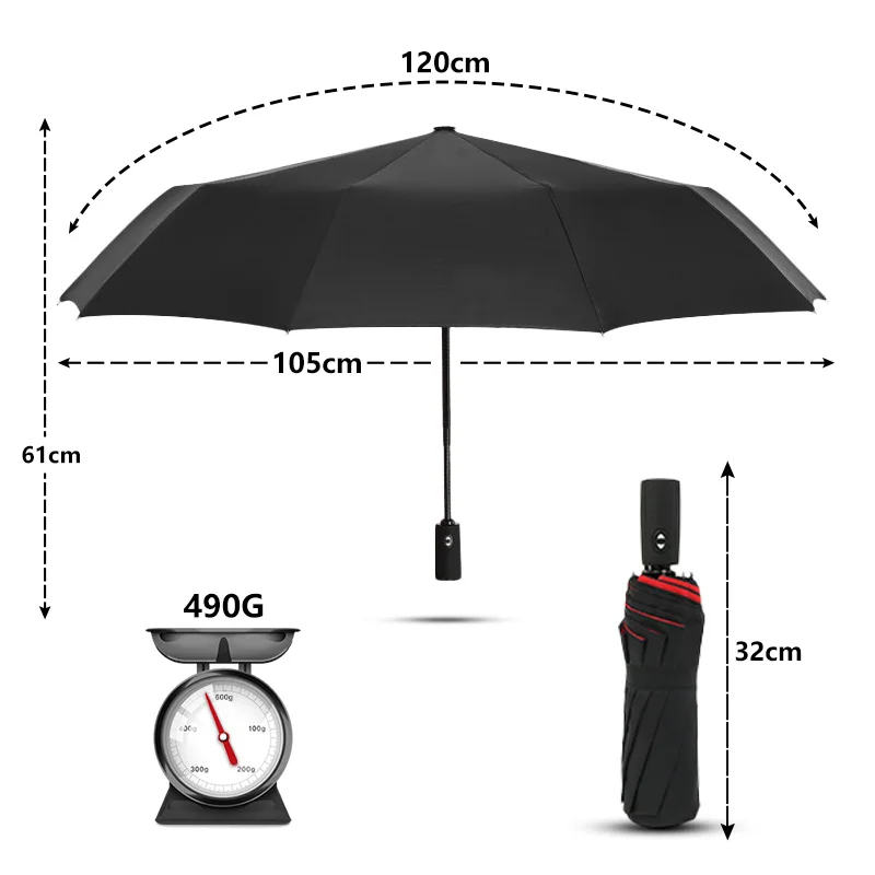 Windproof Double Layer Resista - огляд і ціна Golf Umbrella Large